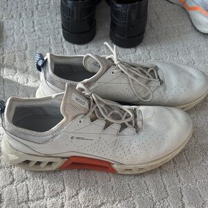 ECCO Men's White, Blue and Orange Golf shoes